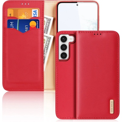 Dux Ducis Калъф с отделение за карти Dux Ducis Hivo за Samsung Galaxy S23 Plus, RFID блокиране, червен (6934913031773)