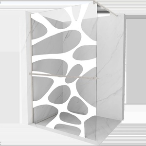 Mexen Kioto+ душ кабина с рафт Walk-in 80 x 200 см, бяла вълна, четкован никел - 800-080-121-97-97 (800-080-121-97-97)
