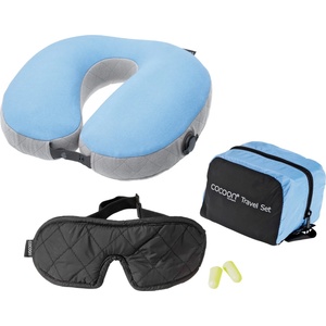 Cocoon Възглавница за пътуване Cocoon Travel Set 3 Pack Pillow - Light Blue / Black - размер 11 x 10 x 8 cm (557-0630-0111)