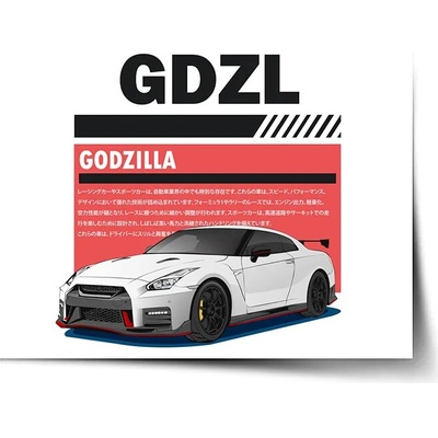 Sablio Plagát Nissan GTR 35 Godzilla - 60x40 cm