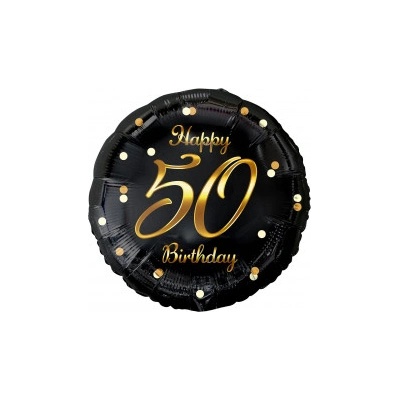 Godan Fóliový balón čierno zlatý 50