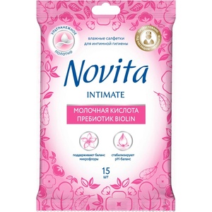 Novita Мокри кърпи за интимна хигиена Novita - 15 броя (1100022081) - baby