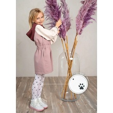 Knittex Dívčí punčochy s potiskem DR 2312 GINNY Bílá