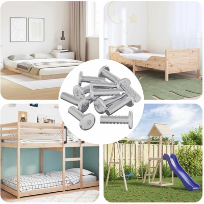 vidaXL Винт 1593 pcs Сребрист 8 х 25 мм Стомана (864600)