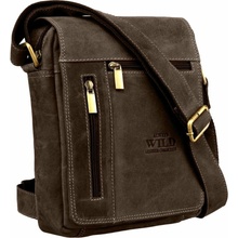Always Wild 10-MH Středně velká kožená Crossbody taška tmavěhnědá