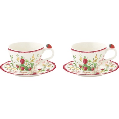 Easy Life espresso šálka + podšálka Jardin des Fraises 2 x 120 ml