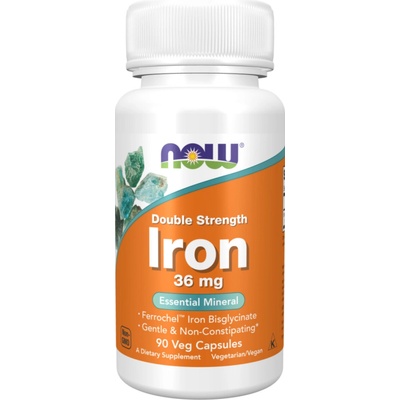 Now Foods Iron 36 mg Double Strength 90 kapsúl