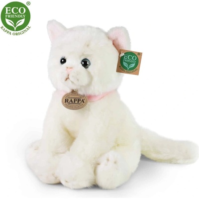 Rappa Плюшена Бяла котка, седяща, 25 см (211056)
