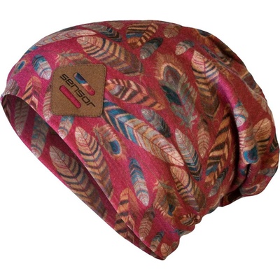 Sensor čiapky Merino impress lilla feather