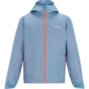 Regatta Детско водоустойчиво яке Regatta Kid's Lever Waterproof jacket - Washed Denim / Peach Pink - размер 5-6 Years (703-7792-0612)