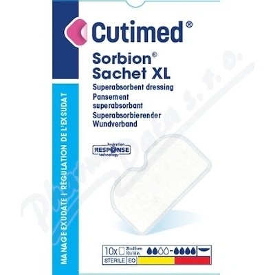 Cutimed Sorbion Sachet XL abos.krytí 25 x 45 cm 10 ks