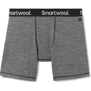 Smartwool Мъжко мериносово термобельо Smartwool Boxer Brief Boxed Merino base layer - Medium Gray Heather - размер XXL (015-1630-0515)
