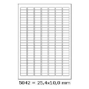 CDRmarket Самозалепващи етикети 25, 4 x 10 mm, 189 етикета, A4, 100 листа (R0ECO.5042A)