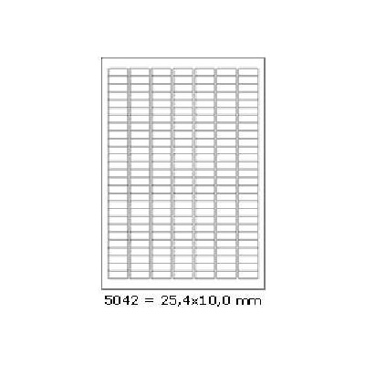 Самозалепващи етикети 25, 4 x 10 mm, 189 етикети A4, 100 листа (R0ECO.5042A)
