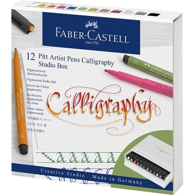 Faber-Castell Маркери Pitt Artist, за калиграфия, 12 цвята (O1005200284)