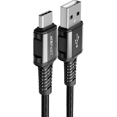 ACEFAST Кабел Acefast C1-04, USB към USB-C, 1.2 m, 3A, черен (C1-04-A-C black)