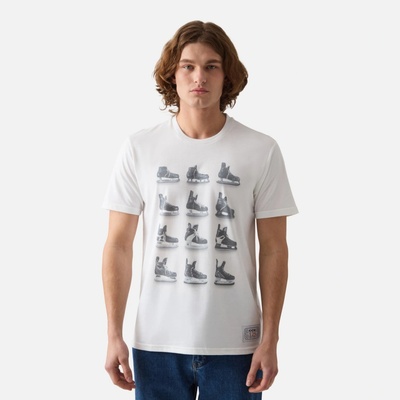 CCM pánská tričko 125 Anniversary Skates Short Sleeve TEE white