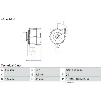 generátor BOSCH 0 986 034 560