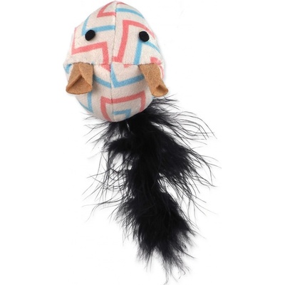 Magic Cat Rainbow Relax myš s pírkem a šantou 5,5 cm