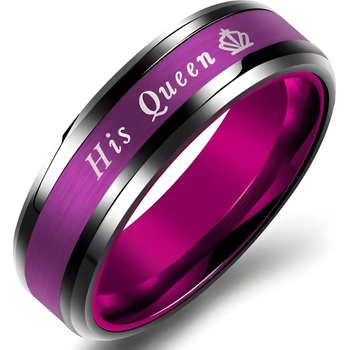 HARAHU Пръстен My Queen - Черен / Лилав / 59mm KP32109 (32109)