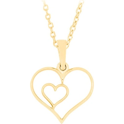 JVD Dámský stříbrný pozlacený přívěsek srdce SVLP0533XH2GO00