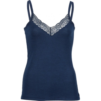 Engel Дамско копринено термобельо Engel Women's Top with Lace Silk base layer - Marine - размер 34/36 (EU) (114-1895-0111)