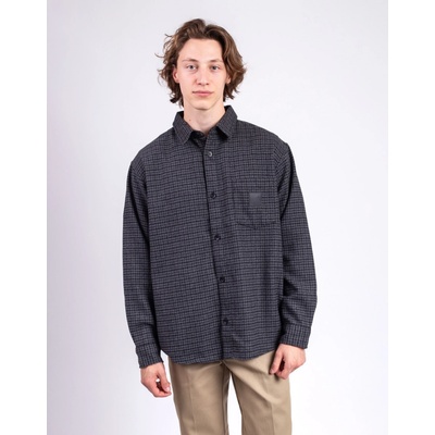 Carhartt WIP Lowis Houndstooth košile dlouhý rukáv grey heather