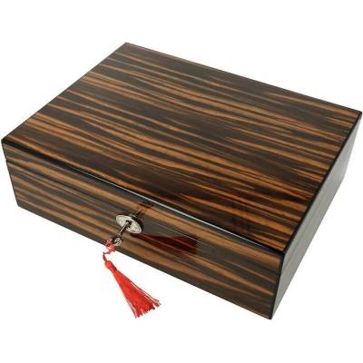 Humidor na doutníky Macassar 30D leštěný, 29x22x9cm