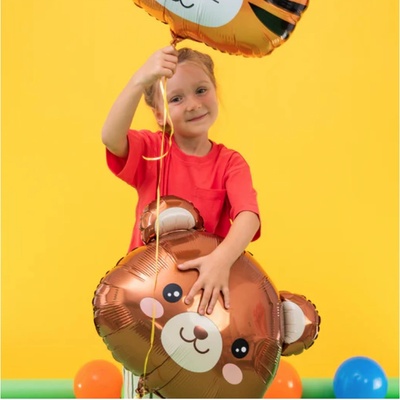 PartyPal 138397 Fóliový balón hlavička Medvedík 57x60cm