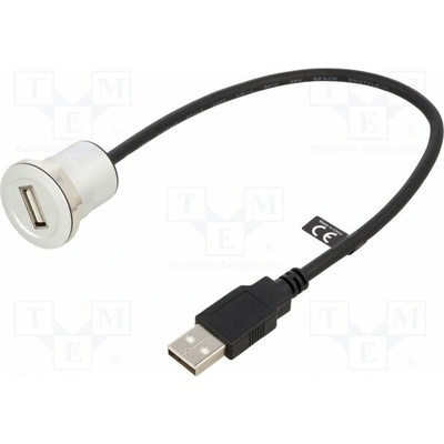 Delock 88181 USB 2.0 USB A zásuvka USB A vidlice 0,3m černý