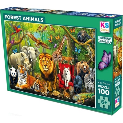 KS Games Пъзел KS Games от 100 части - Горски животни (31504)