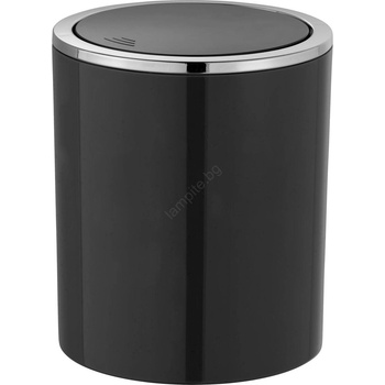 WENKO 23934100 - Кош INCA 14x16, 8 см, черен/лъскав хром (WE0206)