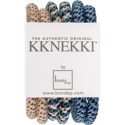 KKNEKKI Gumička do vlasů Kknekki Slim no. 10 – set 6 ks, modrá barva, textil – Hledejceny.cz