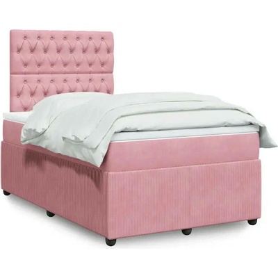 vidaXL 11461.3294621 Boxspring postel s matrací růžová samet