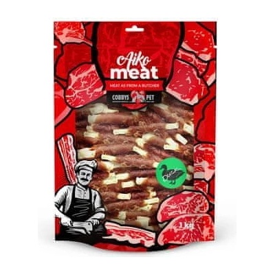 COBBYS PET AIKO Meat tyčinka z buvolí kůže s kachním masem 1000 g