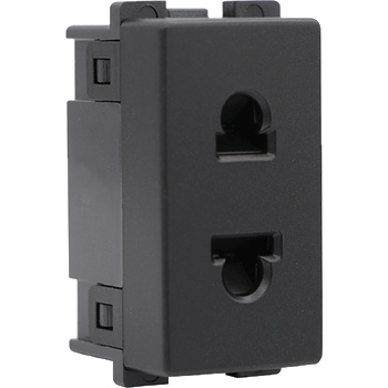 ELMARK Lecce double pin socket АНТРАЦИТ (27007sa)