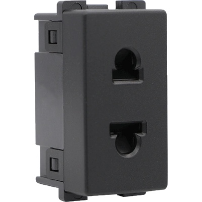 ELMARK Lecce double pin socket АНТРАЦИТ (27007sa)