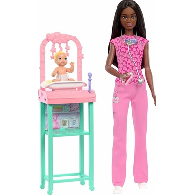 Barbie Herní set povolání Pediatrička brunetka