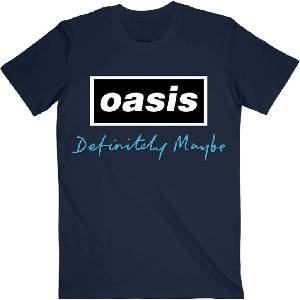 Oasis Definitely Maybe Text Logo Navy Blue L Риза (OASTS28MN03)