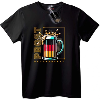NOONEBRAND Тениска Oktoberfest Наздраве - 6XL, Black