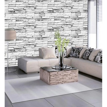 DIMEX ART s. r. o Луксозна флизелинова тапета бежов камък облицовка