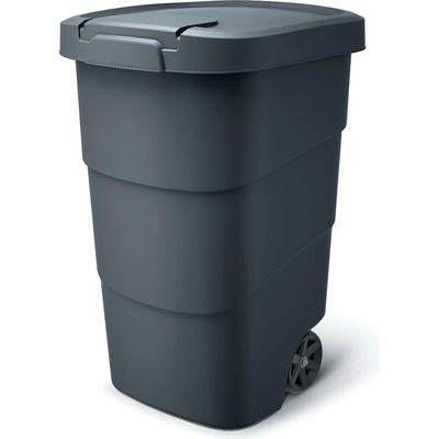 Prosperplast Wheeler Popolnica 95 l antracit čierne veko