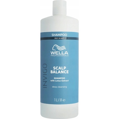 Wella Professionals Invigo Scalp Balance Oily Scalp Shampoo hloubkově čisticí šampon pro mastné vlasy 1000 ml