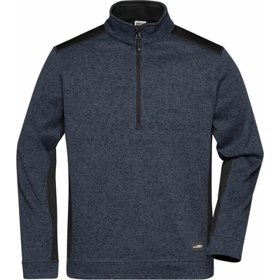 Daiber JN 864 pánská bunda z fleecu 1/2 zip carbon melange/black