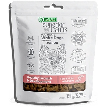 Nature's Protection Superior Care White Dogs Puppy/Junior Healthy Growth with Insects- снакс за млади бели кучета с насекоми- 150гр