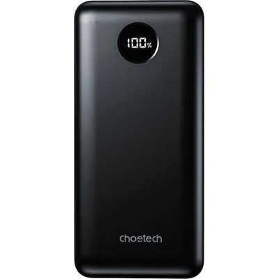 Choetech Portable Power Bank 45W 20000 mAh - външна батерия с 2xUSB-A и 1xUSB-C изходи и технология за бързо зареждане (черен)
