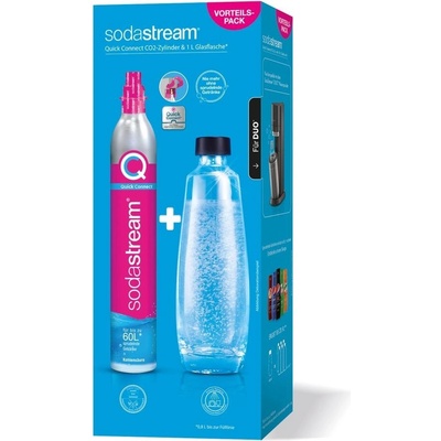 SodaStream Bombička CO2 Quick Connect + skleněná láhev Duo 1 l – Zboží Dáma