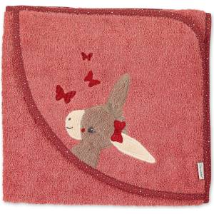 Sterntaler Детска плажна кърпа Sterntaler Kid's Kapuzenbadetuch Beach towel - Mattrot / Emmily II - размер 100 x 100 cm (581-0394-0611)