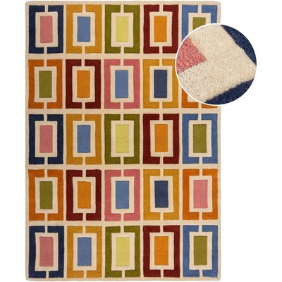 Flair Rugs Ръчно изработен вълнен килим 80x150 cm Retro Blocks - Flair Rugs (503119376502)
