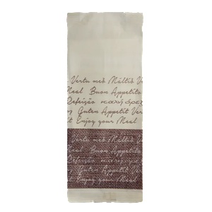 Horecano LUNI PAPER-Хартиен джоб за прибори със салфетка и декор"BON APPETIT" БЕЖОВО 11x25cm (BB109M) - 125бр (012473)